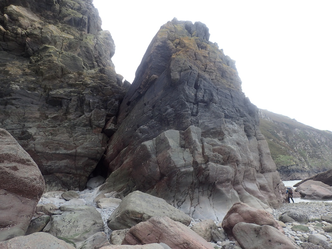 Exmoor Coast Traverse - last buttress before Heddon's Mouth