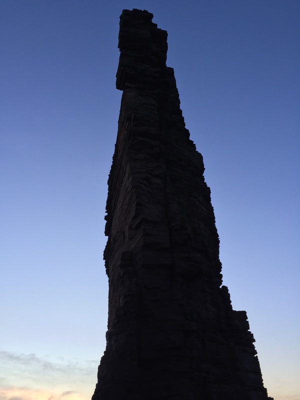 Scottish sea stacks - the Old Man of Hoy at dusk